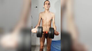 Physical training with binders on my nipples. - 9 image