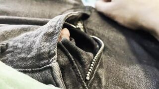 tiny penis jeans piss and stroke - 4 image