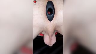 femboy uses butt plug and farts - 11 image