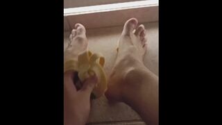 Banana and Feet play - 1 image
