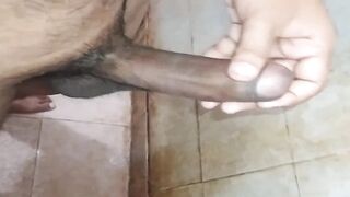 A young horny boy moan and huge cum before taking bath - 15 image