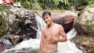 THIS LATIN GUY LOVES TO GET NUDE IN THE RIVER - 3 image