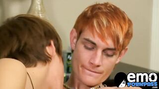 Emo twink Kyler Moss ass drilled by cute gay after mutual BJ - 5 image