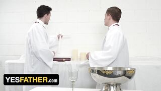 Altar Boys Jay Tee & Ryland Kingsman Get Horny While Preparing For The Holy Ritual - YesFather - 2 image