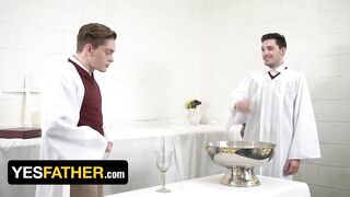 Altar Boys Jay Tee & Ryland Kingsman Get Horny While Preparing For The Holy Ritual - YesFather - 3 image