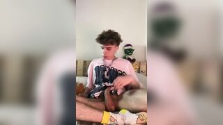 cute skater boy jerking in his bedroom (cum, 18+) - 11 image