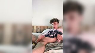 cute skater boy jerking in his bedroom (cum, 18+) - 8 image