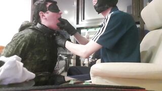 Sequel RUSSIAN COP DOMINATES young MILITARY BOY- now the SECOND DOMINANT has joined - HARD FACE SLAP - 3 image