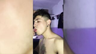 Two mexican twinks playing and cumming on face - 14 image