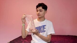 Donovan's first video. Unboxing huge dildo and trying out. (FULL VIDEO HD) Twink Riding & Cum - 2 image