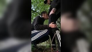 A teen guy sucked me in the woods, I cum on his face - 3 image