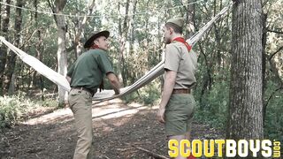 Sexy DILF Scoutmaster seduces & barebacks boy in the woods - 3 image