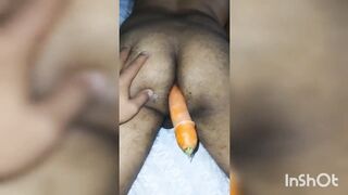 Playing my boyfriend's ass with a carrot - 6 image