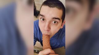 Sexy twink sucks his friend's dad's monster cock. Licked all the cum down to a drop- Family Therapy - 8 image