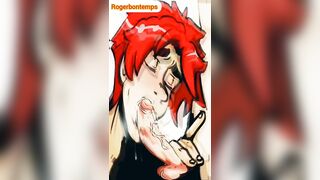 Readhead emo deepthroat blowjob his twink roommate Cartoon porn - 9 image