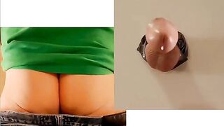 Glory Hole watch what happens when big cock solo male with big dick puts cock in gloryhole grow big and hard to cumshot - 14 image