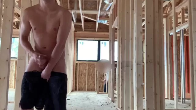 Caught Cumshot - Caught Cumming on Construction Site watch online