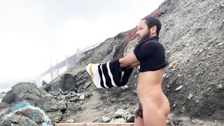 Exploring the beach and hiking naked on the rocks! - 5 image