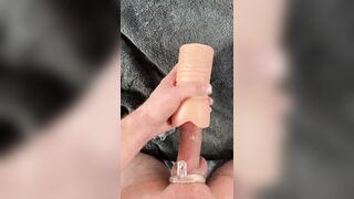 Amateur POV chastity cage sex toy anal cumshot - 12 image