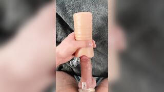 Amateur POV chastity cage sex toy anal cumshot - 13 image