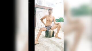 Outdoor sexy Indian men cumshot - 13 image
