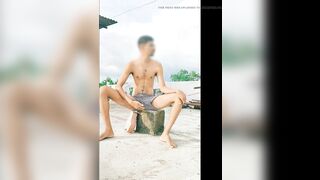 Indian teen boy cumshot in public - 8 image