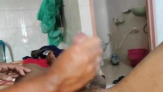 Indian big dick twink get masturbation from friend after get fucked by big dick for long time, desi gaysex handjob using spams - 14 image