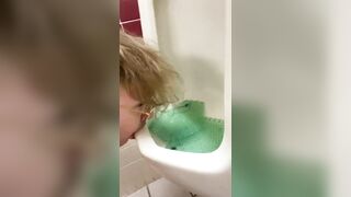 White boy licking public toilets clean - 13 image