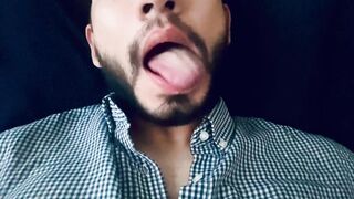 Mouth & Tongue Fetish (ASMR Mouth sounds and jerking off) - 3 image