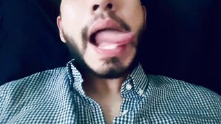 Mouth & Tongue Fetish (ASMR Mouth sounds and jerking off) - 6 image