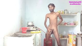 Rajeshplayboy993 cooking aalu curry and masturbating dick - 1 image