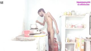 Rajeshplayboy993 cooking aalu curry and masturbating dick - 10 image
