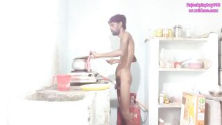 Rajeshplayboy993 cooking aalu curry and masturbating dick - 12 image
