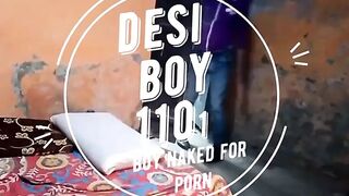 Indian boy alone at home getting full naked - 1 image