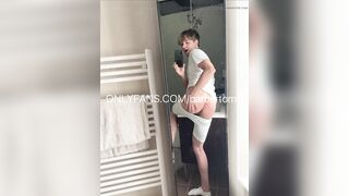 Young French blond Tom Barber jerking off after football - 8 image