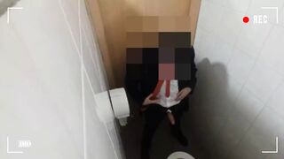 Elegantly Security Big Dick Piss And Cum in Toilet - 1 image