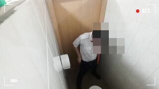 Elegantly Security Big Dick Piss And Cum in Toilet - 14 image