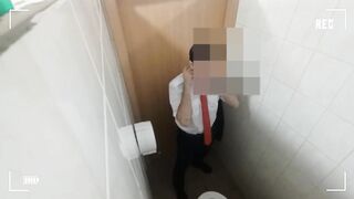 Elegantly Security Big Dick Piss And Cum in Toilet - 15 image