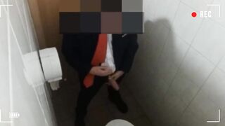 Elegantly Security Big Dick Piss And Cum in Toilet - 5 image
