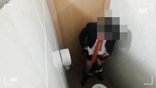 Elegantly Security Big Dick Piss And Cum in Toilet - 6 image