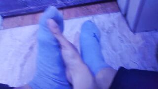 RELAXING MY SWEATY GRAY SOCKS AND MY SIZE 10 FEET - 11 image
