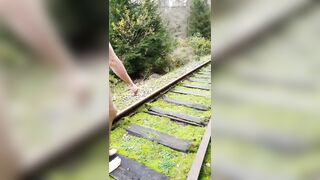Abandoned train tracks? Including pissing. - 9 image