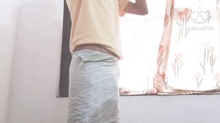 Tamil Desi indian Tution teacher showing his big cock wearing Lungi desi style gay bbc cock - 15 image