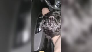 Cruising married uber driver fucks young teen twink's mouth and cums in his mouth and swallows cum in the car in public - 14 image