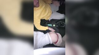 Cruising married uber driver fucks young teen twink's mouth and cums in his mouth and swallows cum in the car in public - 6 image