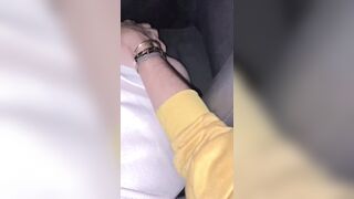 Cruising married uber driver fucks young teen twink's mouth and cums in his mouth and swallows cum in the car in public - 7 image