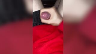 Boy plays with his dick and cums on himself - 13 image