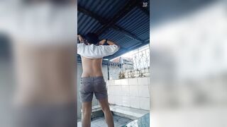 Asia Teen Guy Is Wanking On A Grave - 4 image