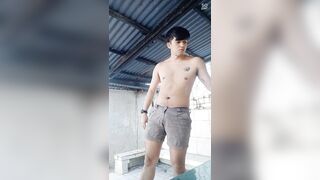 Asia Teen Guy Is Wanking On A Grave - 6 image