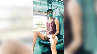 Desi teen cumshot in train public - 2 image